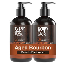 Every Man Jack Beard + Face Wash Aged Bourbon 6.7 fl. oz front view
