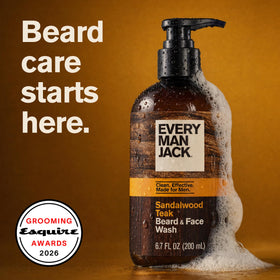 Every Man Jack Beard + Face Wash Sandalwood 6.7 fl oz back view