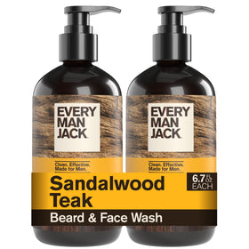 Every Man Jack Beard + Face Wash Sandalwood 6.7 fl oz front view