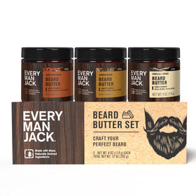 Every Man Jack Beard Softening Butter Gift Set with three scents