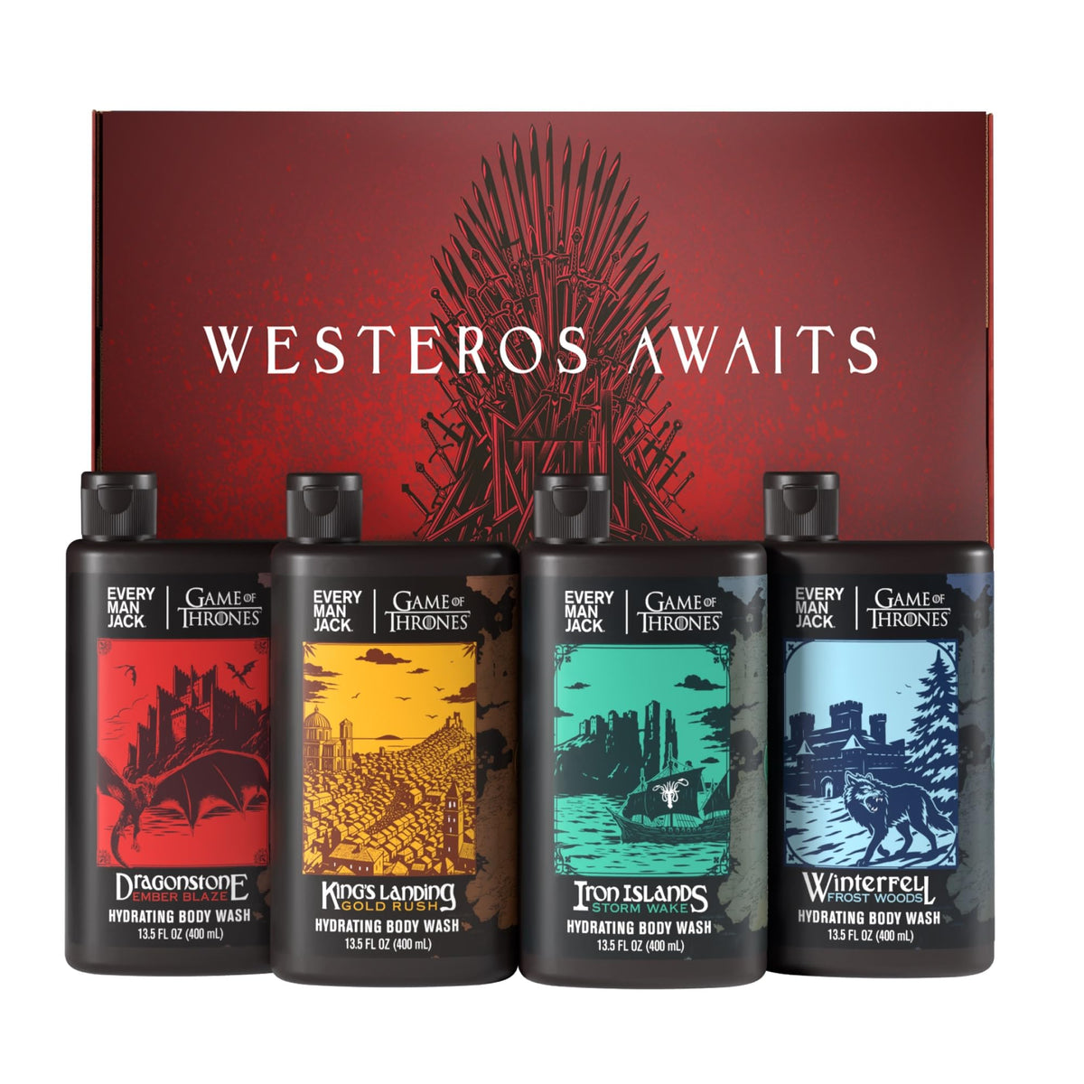 Every Man Jack Game of Thrones Body Wash Gift Set front view