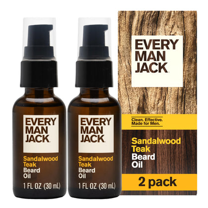 Every Man Jack Hydrating Beard Oil 1oz Sandalwood Teak front view