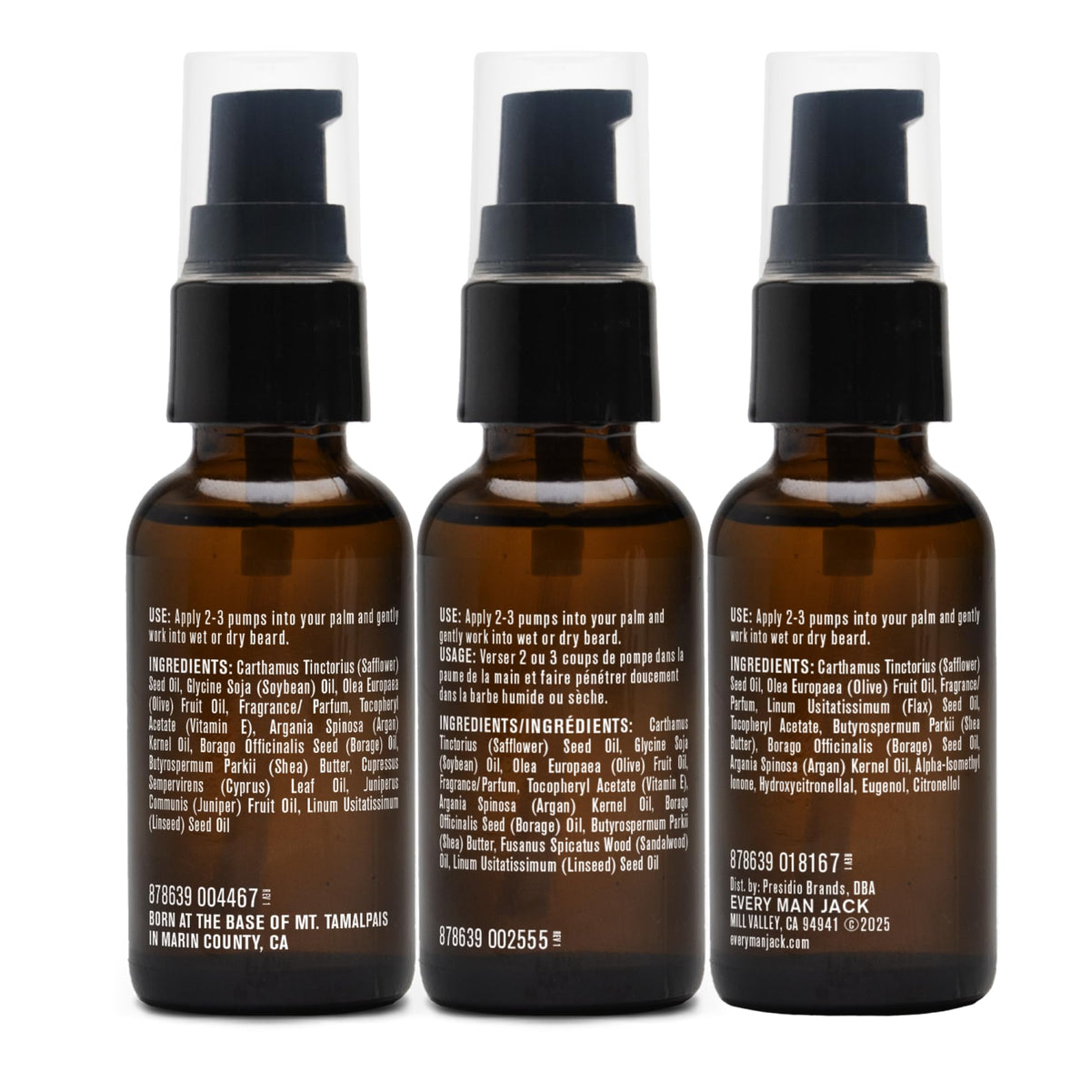 Every Man Jack Hydrating Beard Oil Gift Set with natural ingredients displayed