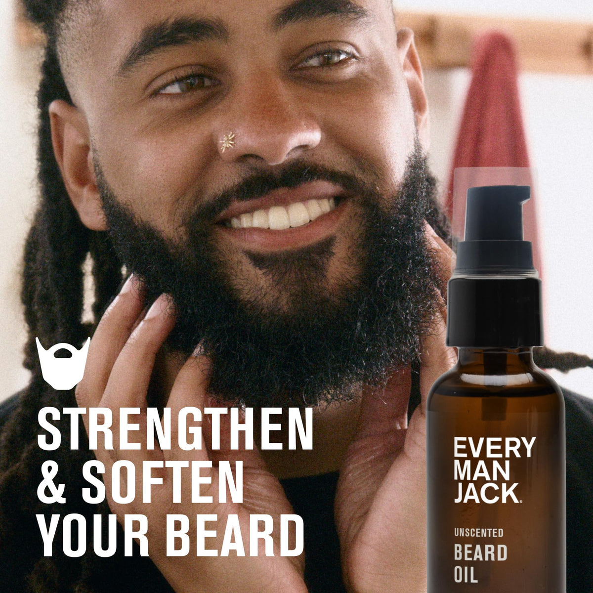Every Man Jack Hydrating Beard Oil Unscented 1oz back view