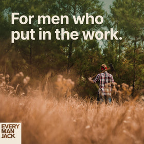 Every Man Jack Hydrating Beard Oil Vanilla Cedar with beard grooming tools