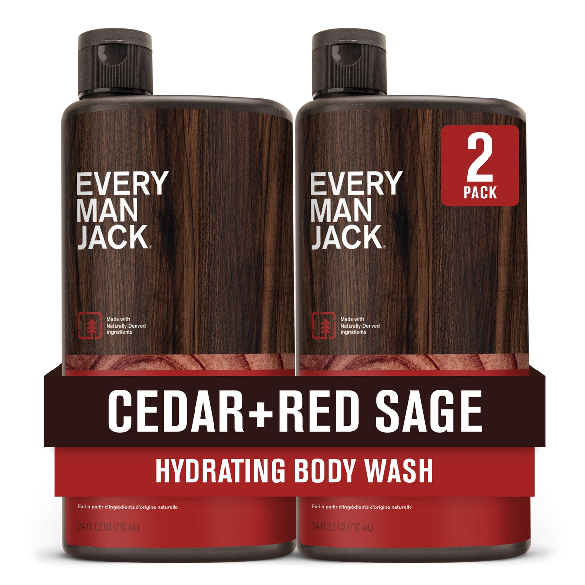 Every Man Jack Hydrating Body Wash Cedar Red Sage front view