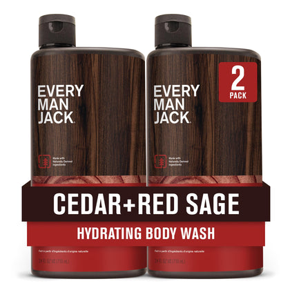 Every Man Jack Hydrating Body Wash Cedar Red Sage front view