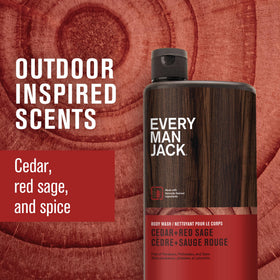 Every Man Jack Hydrating Body Wash Cedar Red Sage packaging