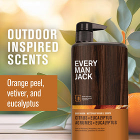 Every Man Jack Hydrating Body Wash Citrus Eucalyptus side view