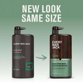 Every Man Jack Hydrating Body Wash Eucalyptus Mint back view