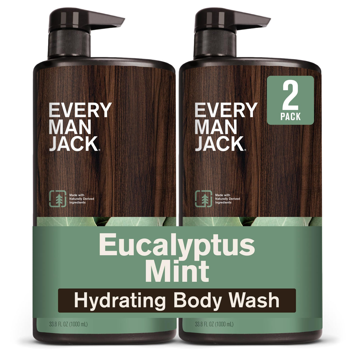 Every Man Jack Hydrating Body Wash Eucalyptus Mint front view