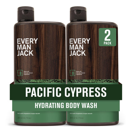 Every Man Jack Hydrating Body Wash for Men, Pacific Cypress, front view