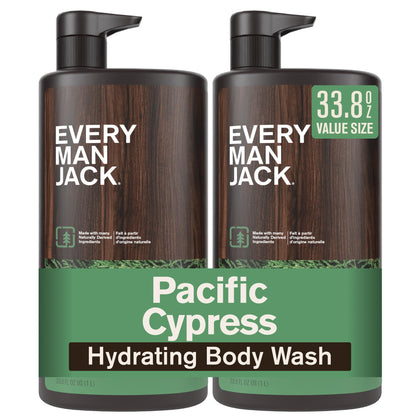 Every Man Jack Hydrating Body Wash for Men, Pacific Cypress front view
