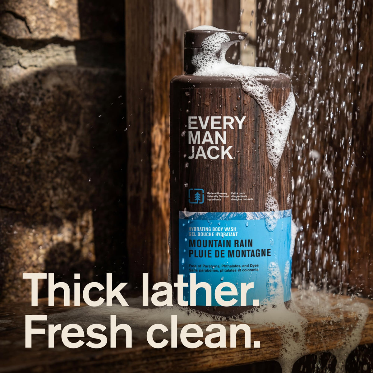 Every Man Jack Hydrating Body Wash Mountain Rain back view