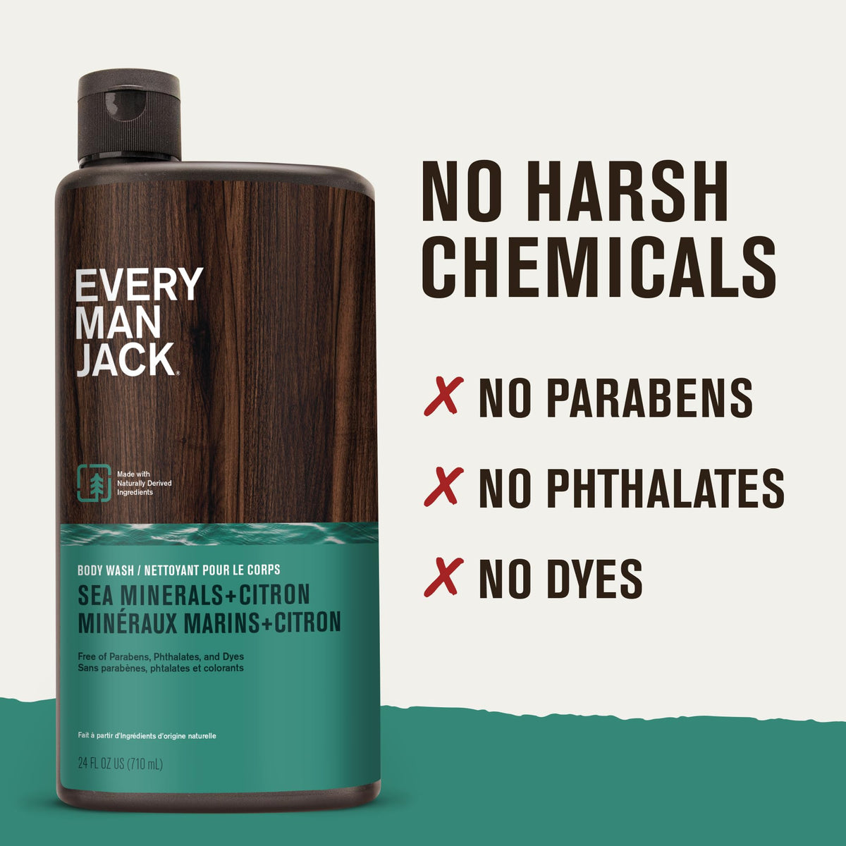 Every Man Jack Hydrating Body Wash Sea Minerals Citron with fresh ingredients
