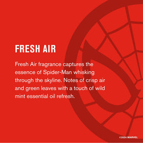 Every Man Jack Spider-Man Body Set side view with deodorant included