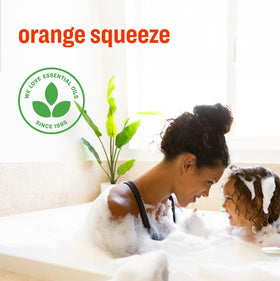 everyone 3-in-1 Kids Body Wash, Bubble Bath & Shampoo, Orange 32oz side view