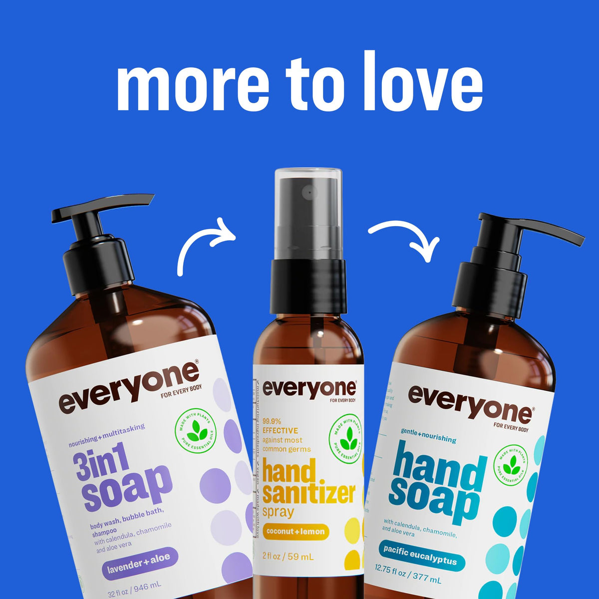 Everyone 3-in-1 Kids Soap Lavender 32 oz in a bathroom setting