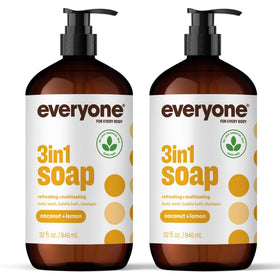 everyone 3-in-1 Soap Coconut Lemon 32oz front view