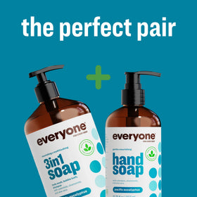 everyone for every body Liquid Hand Soap Pacific Eucalyptus with fresh eucalyptus leaves