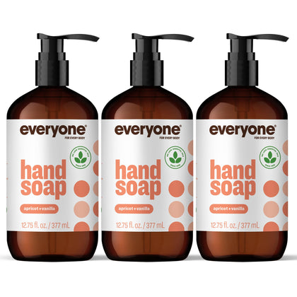 Everyone Liquid Hand Soap 3-Pack Apricot Vanilla front view