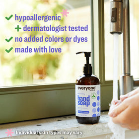 everyone Liquid Hand Soap Lavender Coconut bottle side view