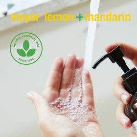 everyone Liquid Hand Soap Refill 32 oz Meyer Lemon Mandarin bottle detail