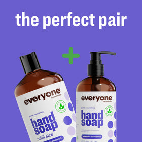 Everyone Liquid Hand Soap Refill bottle with lavender flowers