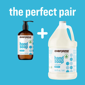 Everyone Liquid Hand Soap unscented 12.75 oz bottle side view