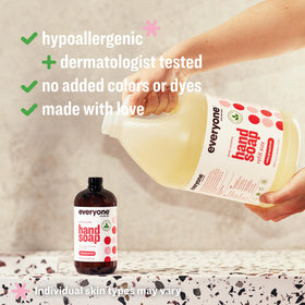 everyone Ruby Grapefruit Hand Soap refill bottle with citrus fruits
