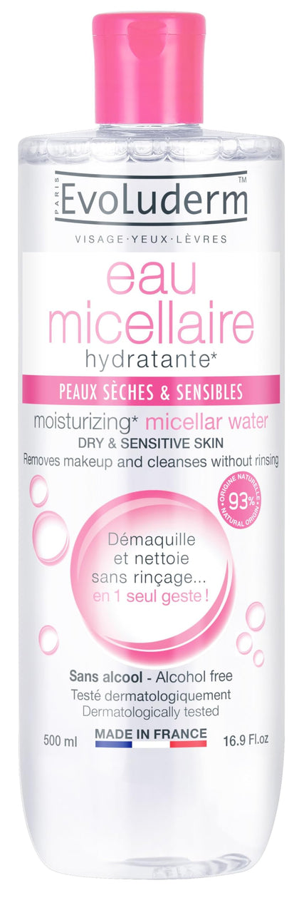 Evoluderm Micellar Cleansing Water 540g front view