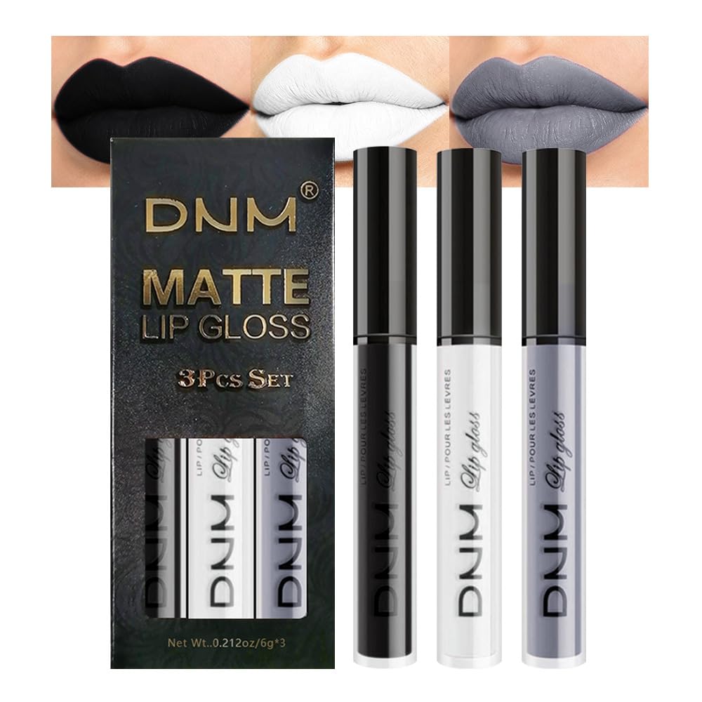evpct 3Pcs Liquid Lipstick Set front view with shades