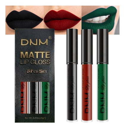 evpct 3Pcs Liquid Lipstick Set in matte finish with three shades