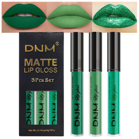 evpct 3Pcs Liquid Lipstick Set in matte glitter packaging