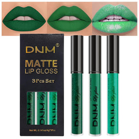 evpct 3Pcs Matte Glitter Liquid Lipstick Set front view