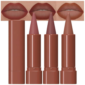 evpct 3Pcs Matte Lipstick Crayon Set packaging front view