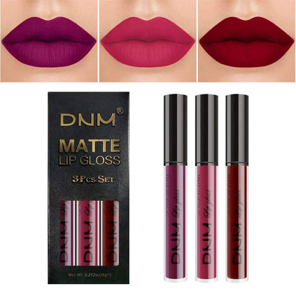 evpct 3Pcs Matte Liquid Lipstick Set packaging front view