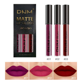 evpct 3Pcs Matte Liquid Lipstick Set shades close-up