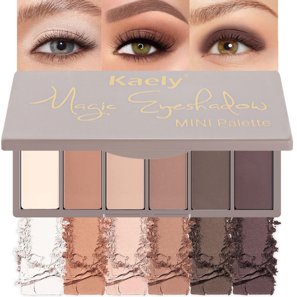 evpct 6 Colour Eyeshadow Palette front view with mirror
