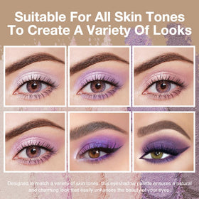 evpct 6-Colour Eyeshadow Palette open showing shades and mirror