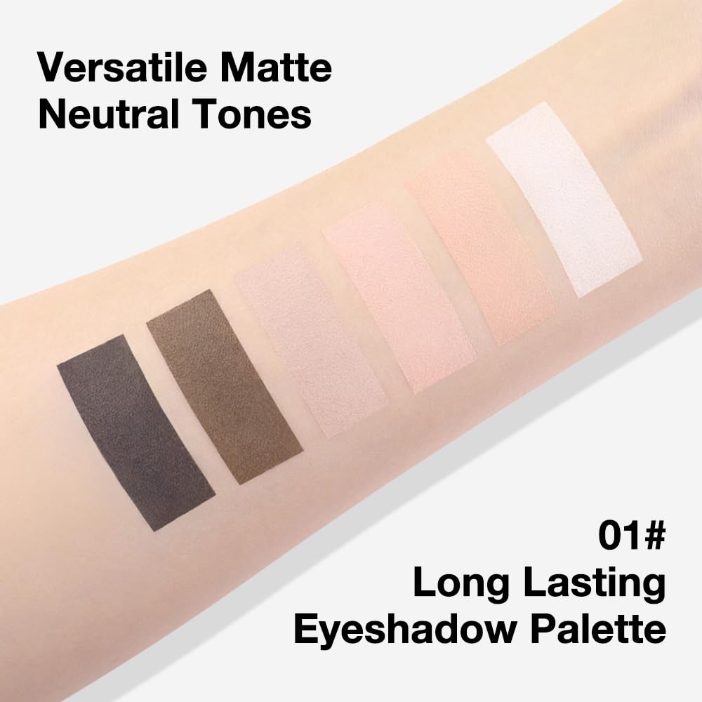 evpct 6 Colour Natural Eyeshadow Palette back view