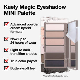 evpct 6 Colour Natural Eyeshadow Palette with swatches on skin