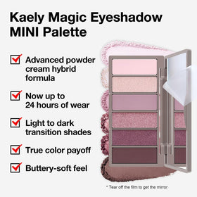 evpct 6 Colour Pink Eyeshadow Palette swatches on skin