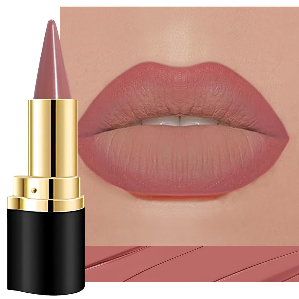 evpct Antique Rose Matte Lipstick front view with pointed tip
