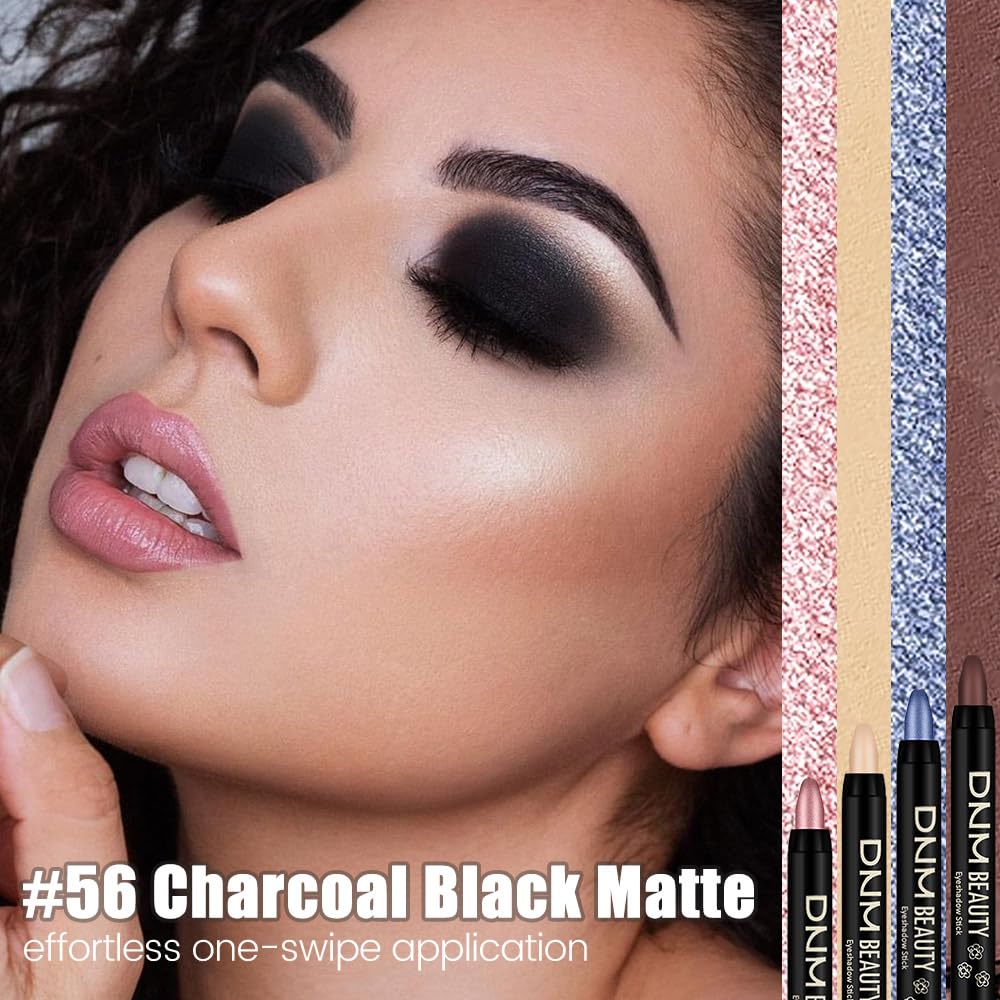 evpct Black Matte Cream Eye Shadow Stick swatch on skin