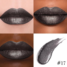 evpct Black Metallic Glitter Lipstick shade options
