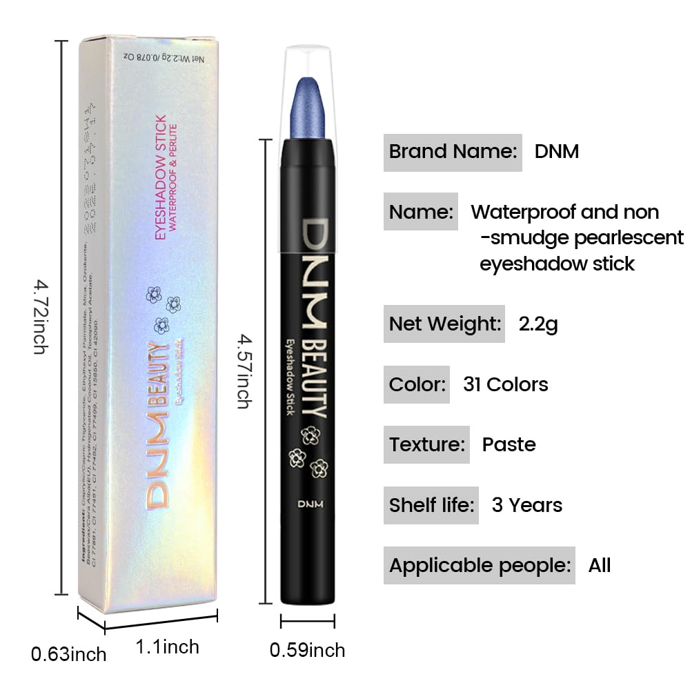 evpct Blue Shimmer Cream Eye Shadow Stick with other makeup products