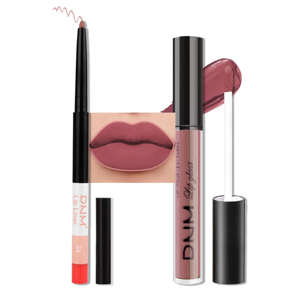 evpct Brick Red Lip Liner and Matte Lipstick Set front view