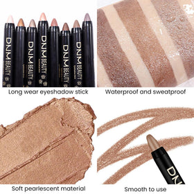 evpct Bronze Shimmer Cream Eye Shadow Stick being applied on eyelid