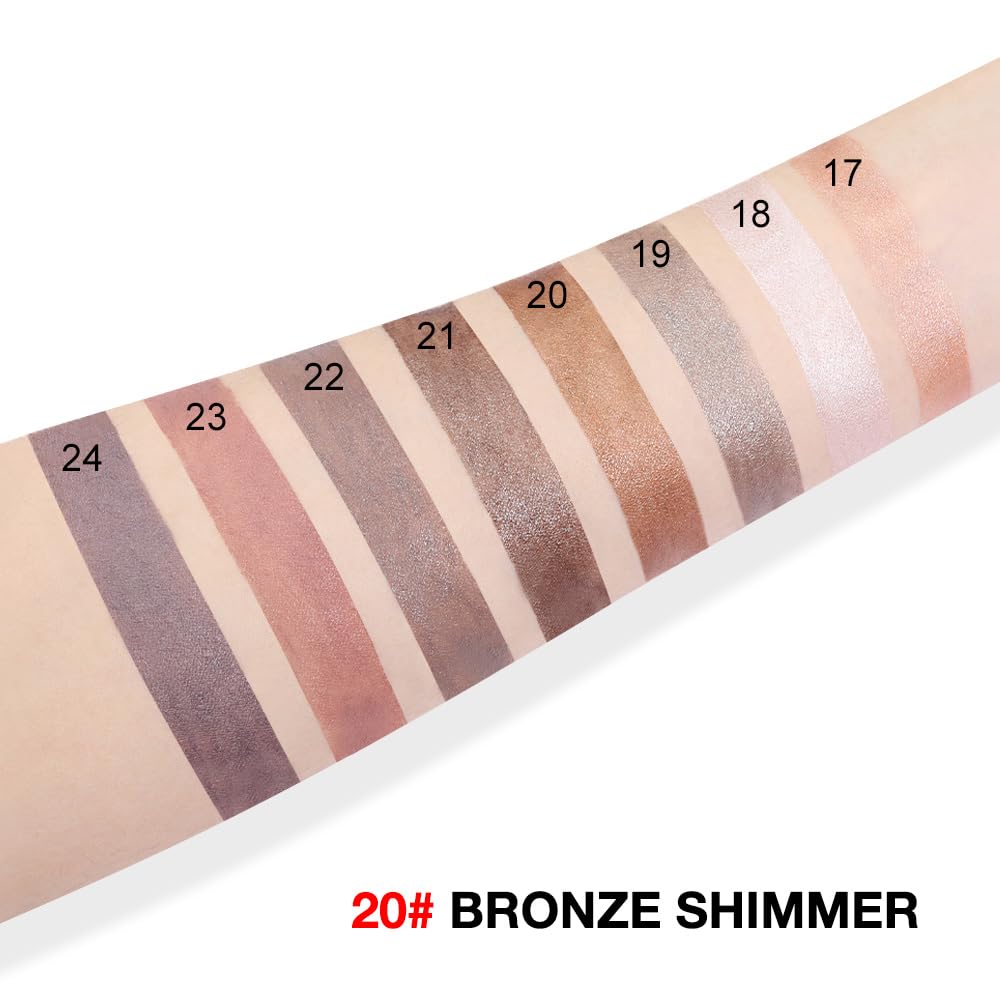 evpct Bronze Shimmer Cream Eye Shadow Stick Set displayed with various shades